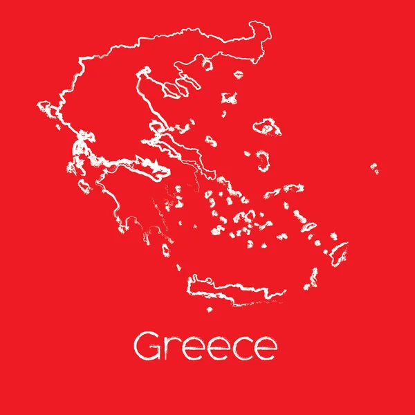 Carte du pays de la Grèce — Photo