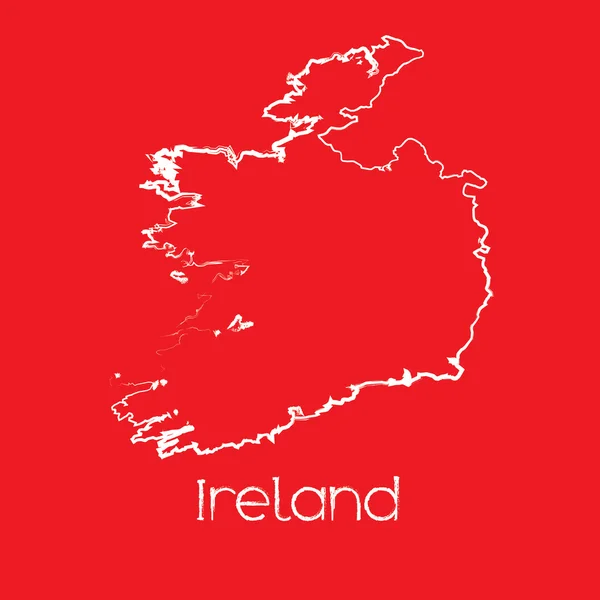 Mapa země Irsko — Stock fotografie