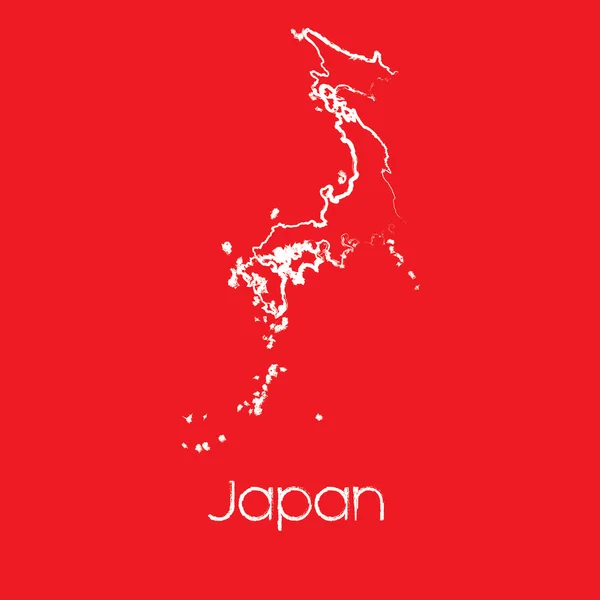 Карта Японии на карте — стоковое фото
