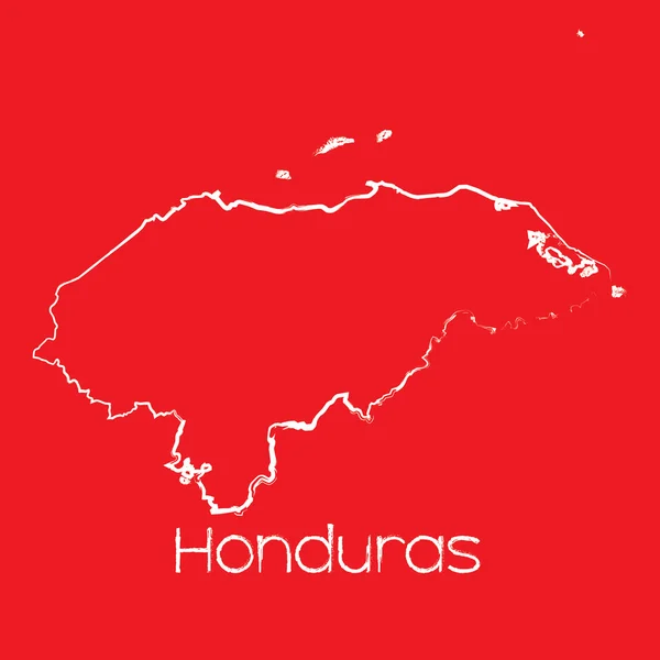 Χάρτη της χώρας της Ονδούρας — Φωτογραφία Αρχείου