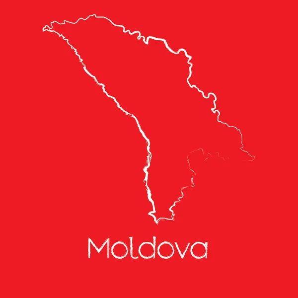 Mapa země Moldavsko — Stock fotografie