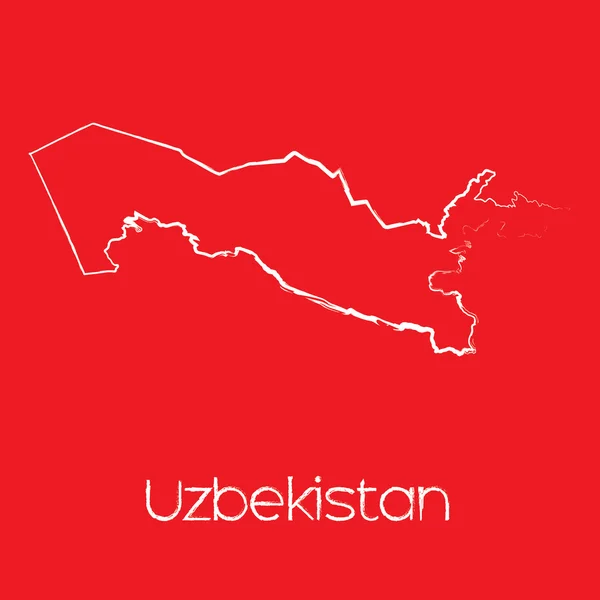 Mapa del país de Uzbekistán —  Fotos de Stock