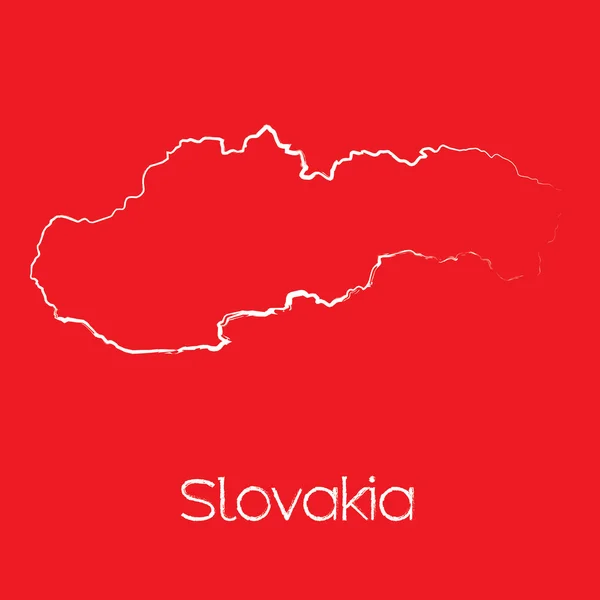 Map of the country of Slovakia — Stock Photo, Image