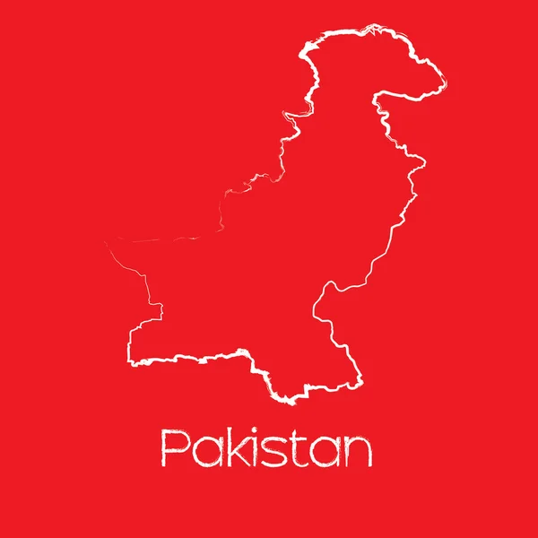 Kort over landet Pakistan - Stock-foto