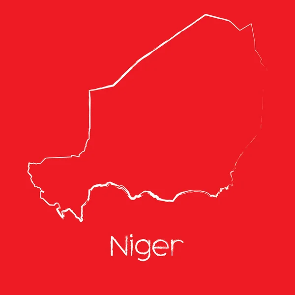 니제르의 국가의 지도 — 스톡 사진