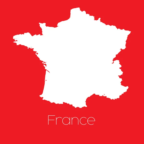 Карта Франции на карте — стоковое фото