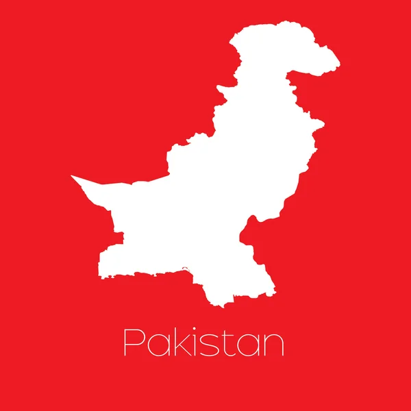 Kort over landet Pakistan - Stock-foto