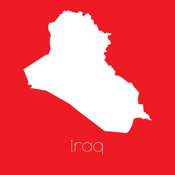 Mapa země Iráku — Stock fotografie