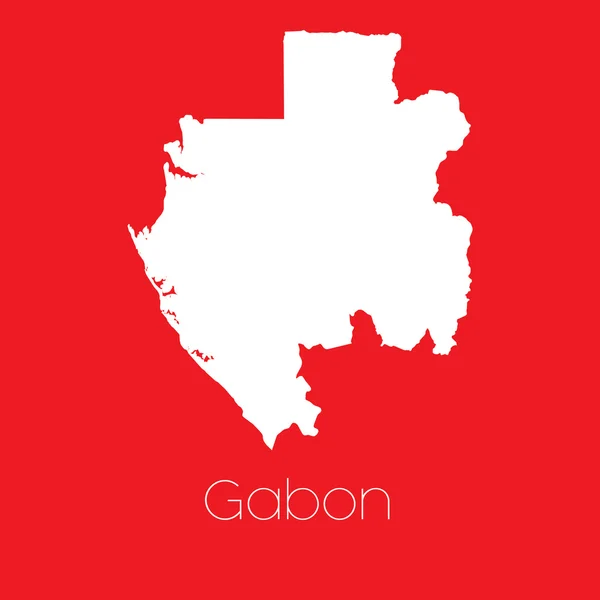 Carte du pays du Gabon — Photo