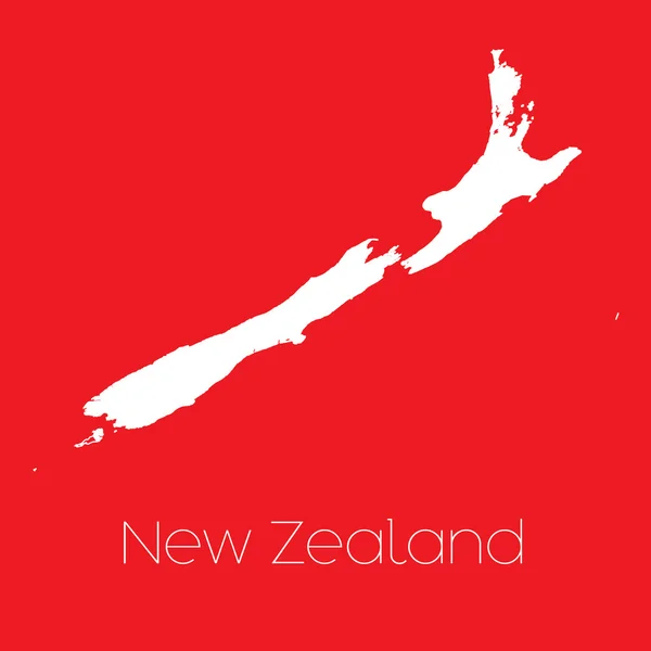 Map of the country of New Zealand — Stock Photo, Image