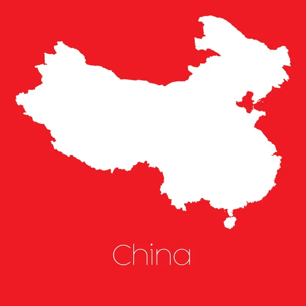 Map of the country of China — Stock Photo, Image