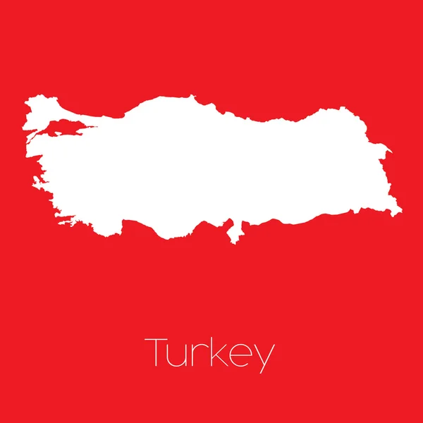 Karte des Landes der Türkei — Stockfoto