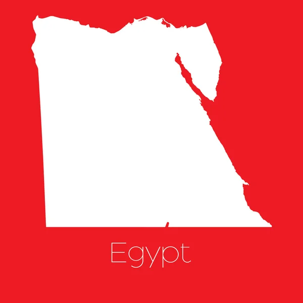 Mappa del paese di Egitto — Foto Stock