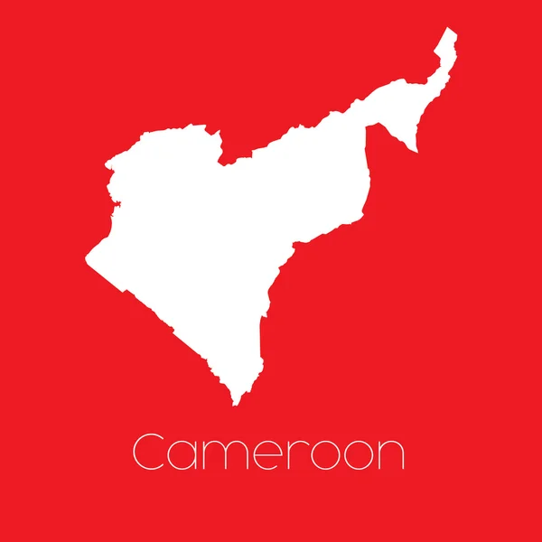 Mappa del paese di Camerun — Foto Stock