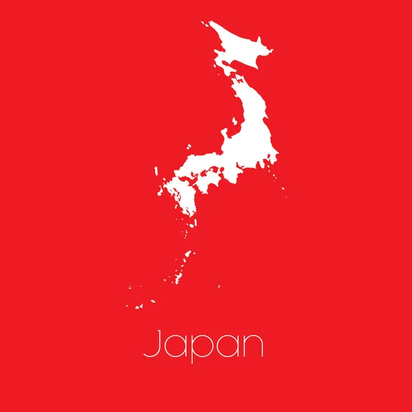 Karte des Landes Japan — Stockfoto