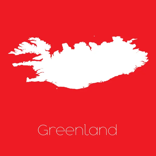 Mapa kraju Grenlandii — Zdjęcie stockowe