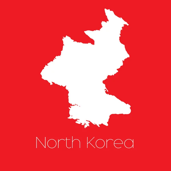 Az ország Észak-Korea Térkép — Stock Fotó