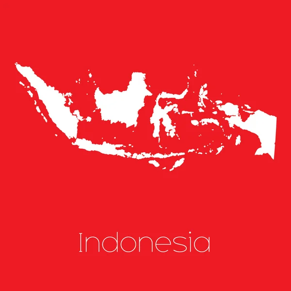 Mapa kraju, Indonezja — Zdjęcie stockowe