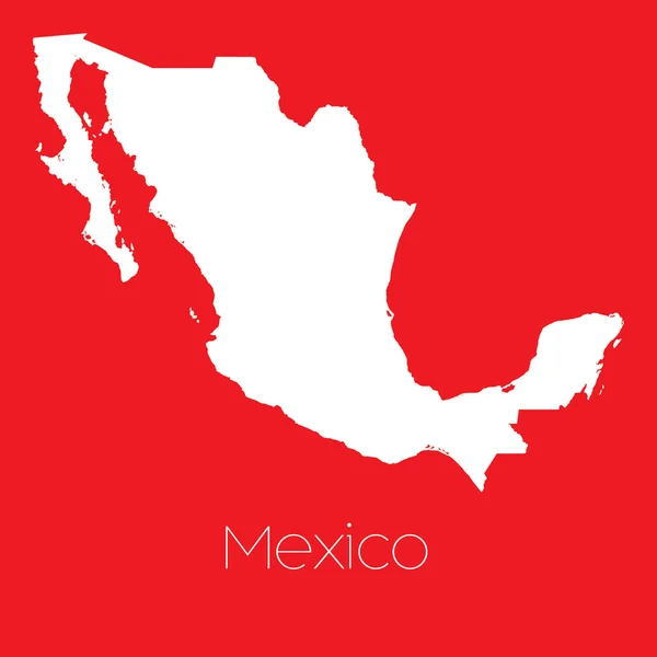 墨西哥的国家地图 — 图库照片