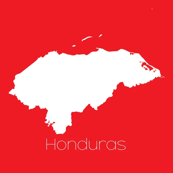 Carte du pays de Honduras — Photo