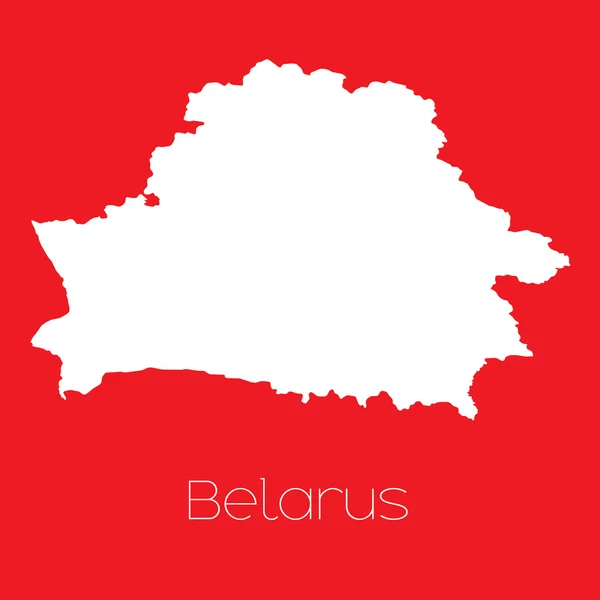 Mapa do país de belarus — Fotografia de Stock