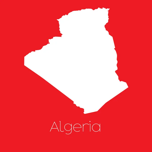 Χάρτη της χώρας της Αλγερίας — Φωτογραφία Αρχείου