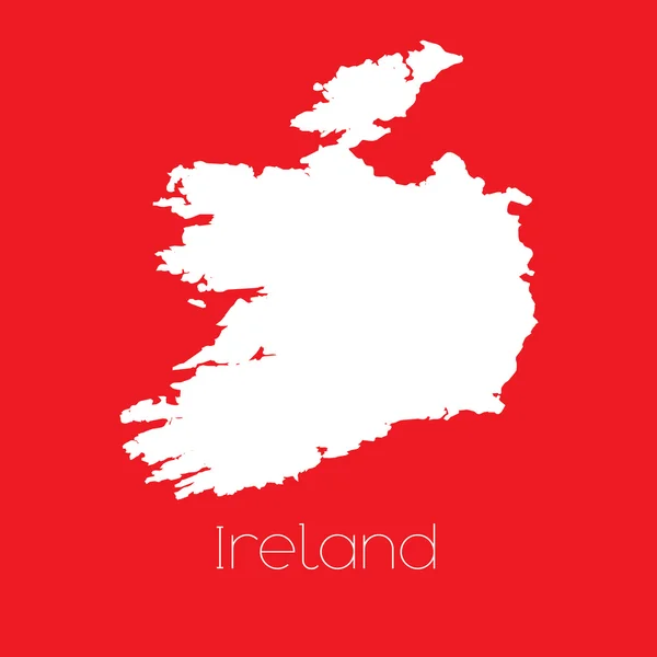 Carte du pays d'Irlande — Photo