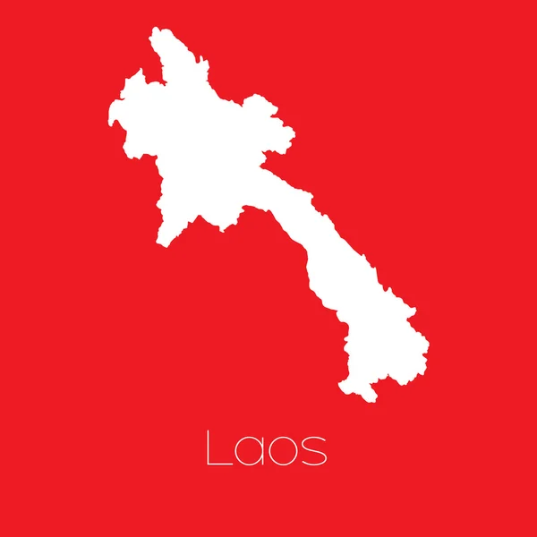Mapa del país de Laos —  Fotos de Stock