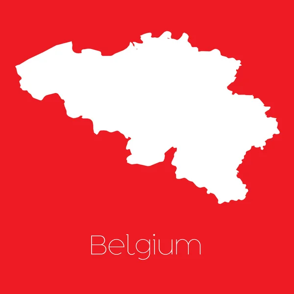 Mappa del paese del Belgio — Foto Stock