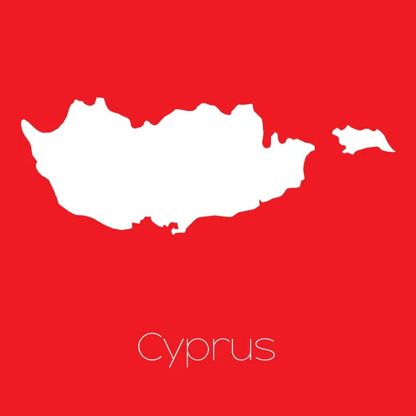 Kaart van het land van Cyprus — Stockfoto