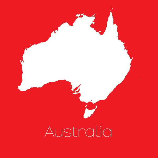 Avustralya 'nın haritası. — Stok fotoğraf