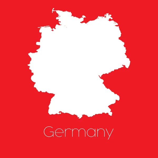 Map of the country of Germany — Stock Photo, Image