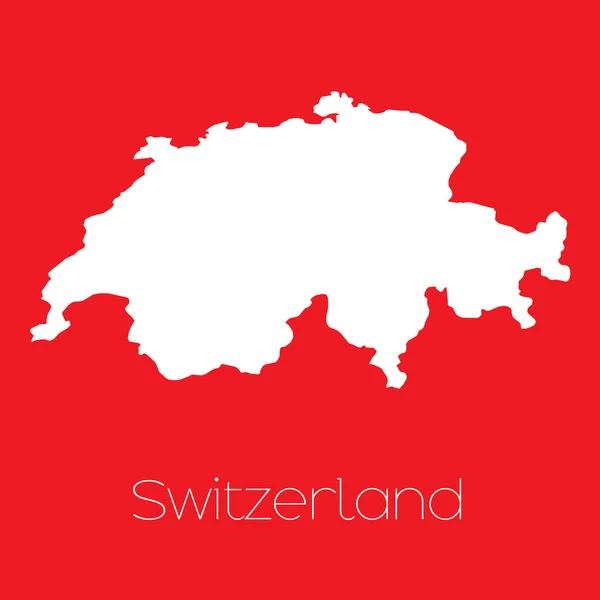 Mapa del país de Suiza —  Fotos de Stock