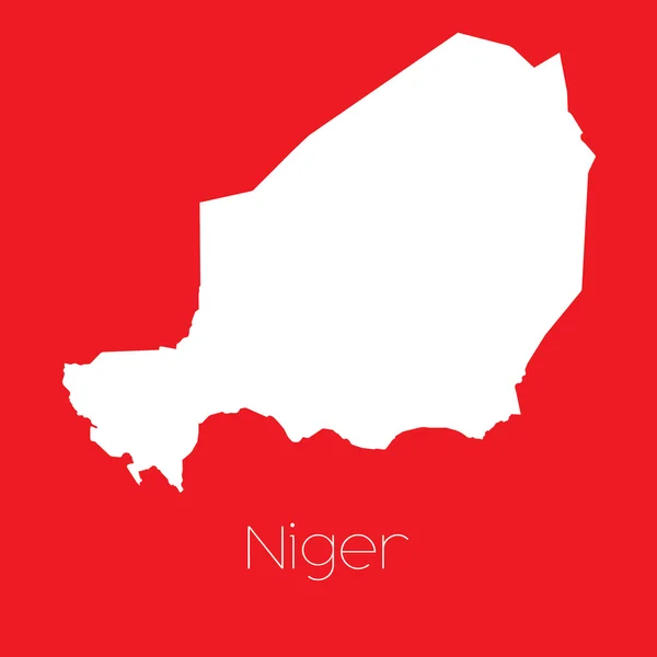 Karta över landet av Niger — Stockfoto