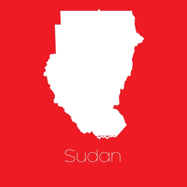 Karta över landet i Sudan — Stockfoto