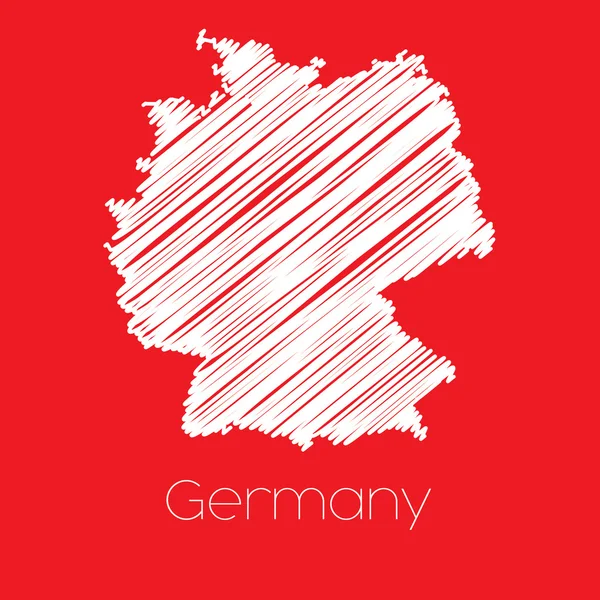 Karte des Landes Deutschland — Stockfoto