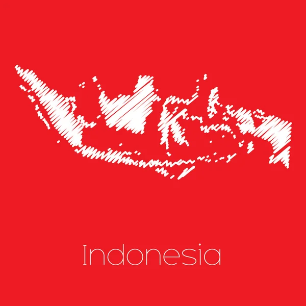 Mappa del paese di Indonesia Indonesia — Foto Stock