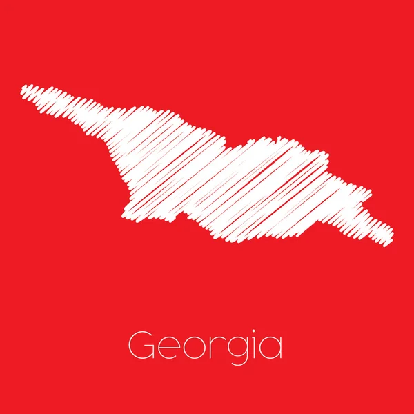 Map of the country of Georgia Georgia — Stock Photo, Image