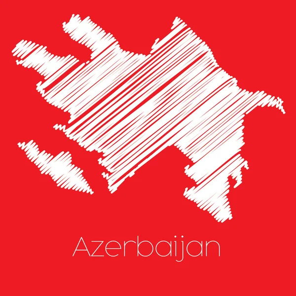 Карту країни Азербайджан-Азербайджан — стокове фото