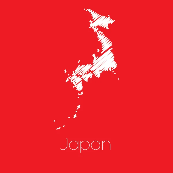 Mapa del país de Japón Japón — Foto de Stock