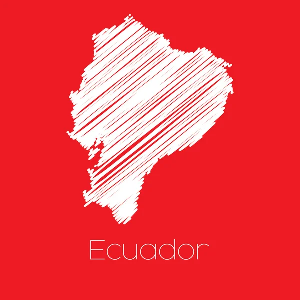 Kaart van het land van Ecuador Ecuador — Stockfoto