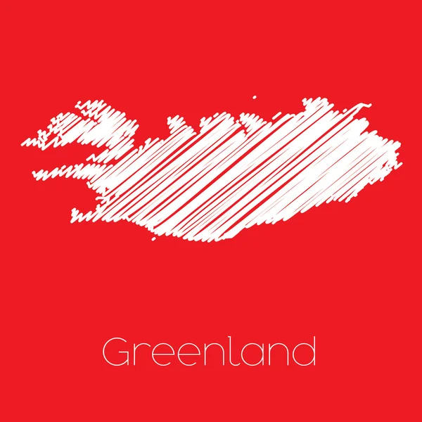 Mapa del país de Groenlandia Groenlandia — Foto de Stock