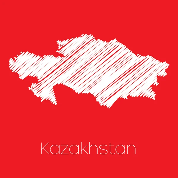 Map of the country of Kazakhstan Kazakhstan — Stock Photo, Image