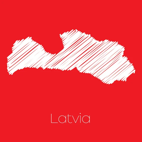 Mappa del paese di Lettonia Lettonia — Foto Stock