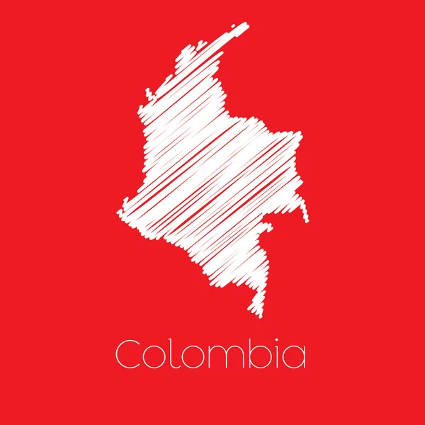 콜롬비아 콜롬비아의 국가의 지도 — 스톡 사진