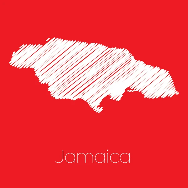 Mapa do país de Jamaica Jamaica — Fotografia de Stock