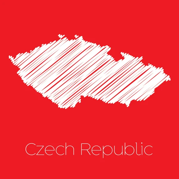 Mapa del país República Checa República Checa — Foto de Stock