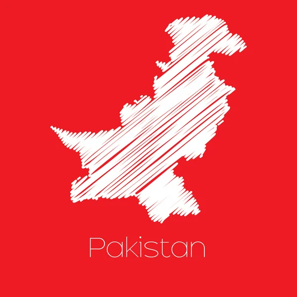 Kort over Pakistan Pakistan - Stock-foto