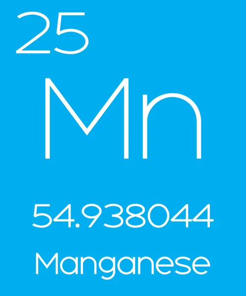 Informacyjny ilustracja okresowe elementu - mangan — Zdjęcie stockowe
