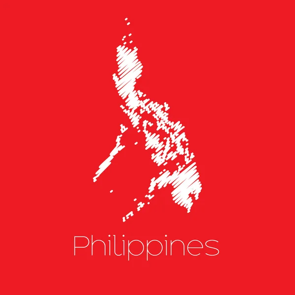 Χάρτης της χώρας Φιλιππίνες Φιλιππίνες — Φωτογραφία Αρχείου